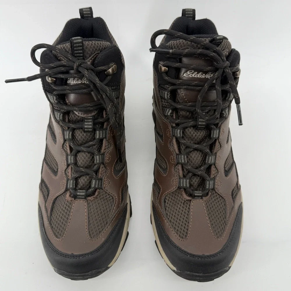 Eddie Bauer Graham Hiking Boot Brown Leather Men 8.5M Waterproof‎ Outdoor Trail